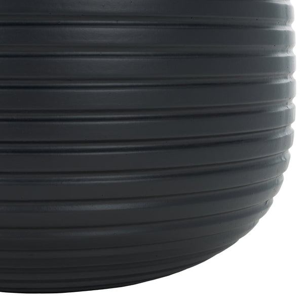 Safavieh JASPER Planter Pot Set - Modern Ficonstone Design for Indoor & Outdoor Greenery - Durable & Stylish Black PAT1535A-SET2