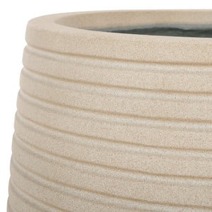 Safavieh JASPER Planter Pot Set - Modern Ficonstone Design for Indoor & Outdoor Greenery - Durable & Stylish Beige PAT1535B-SET2
