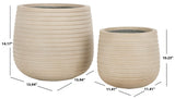 Safavieh Jasper Planter Pot - Set of 2 Beige PAT1535B-SET2