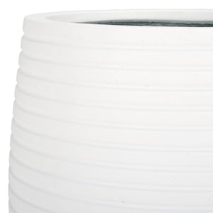 Safavieh JASPER Planter Pot Set - Modern Ficonstone Design for Indoor & Outdoor Greenery - Durable & Stylish White PAT1535C-SET2