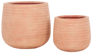 Safavieh JASPER Planter Pot Set - Modern Ficonstone Design for Indoor & Outdoor Greenery - Durable & Stylish Terracotta PAT1535D-SET2