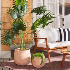 Safavieh JASPER Planter Pot Set - Modern Ficonstone Design for Indoor & Outdoor Greenery - Durable & Stylish Terracotta PAT1535D-SET2