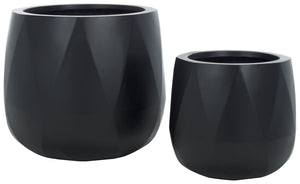 Safavieh Kane Planter Pot - Set of 2 Black PAT1536A-SET2