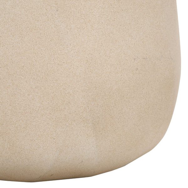 Safavieh KANE Planter Pot - Modern Matte Finish Outdoor Container for Stylish Indoor and Outdoor Spaces Beige PAT1536B-SET2
