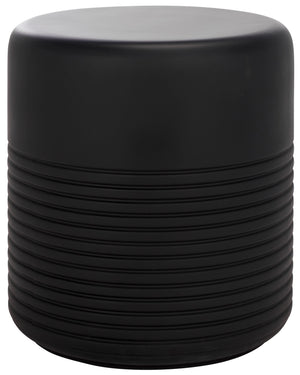 Safavieh Astrid Side Table – Elevate Your Outdoor Space With Sophisticated Ficonstone Design And Durability Black  Pat1537a