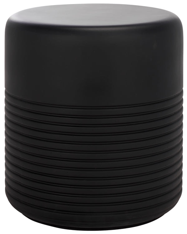 Safavieh Astrid Side Table – Elevate Your Outdoor Space With Sophisticated Ficonstone Design And Durability Black  Pat1537a