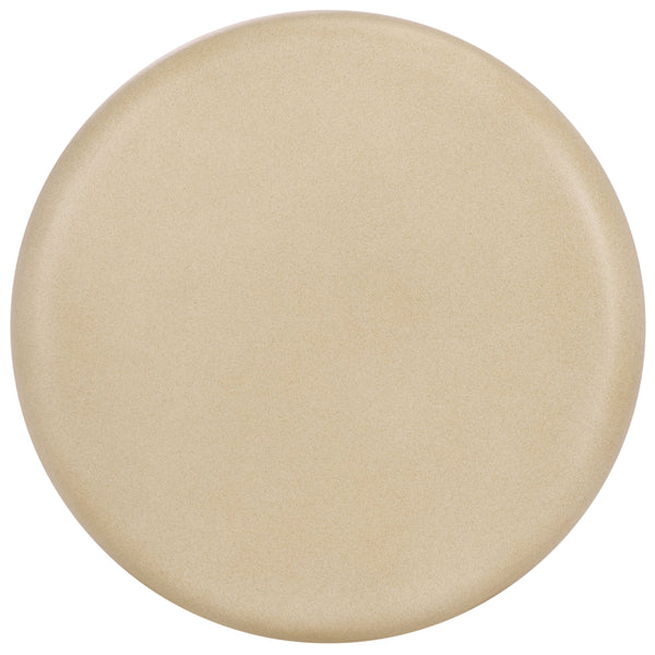 Safavieh Astrid Side Table – Elevate Your Outdoor Space With Sophisticated Ficonstone Design And Durability Beige  Pat1537b