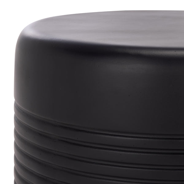 Safavieh Astrid Low Wide Side Table – Stylish Ficonstone Outdoor Furniture For Elegant Living Spaces Black  Pat1538a