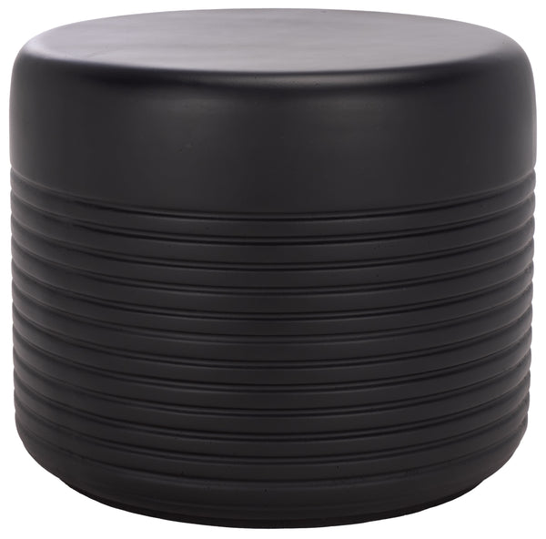 Safavieh Astrid Low Wide Side Table – Stylish Ficonstone Outdoor Furniture For Elegant Living Spaces Black  Pat1538a