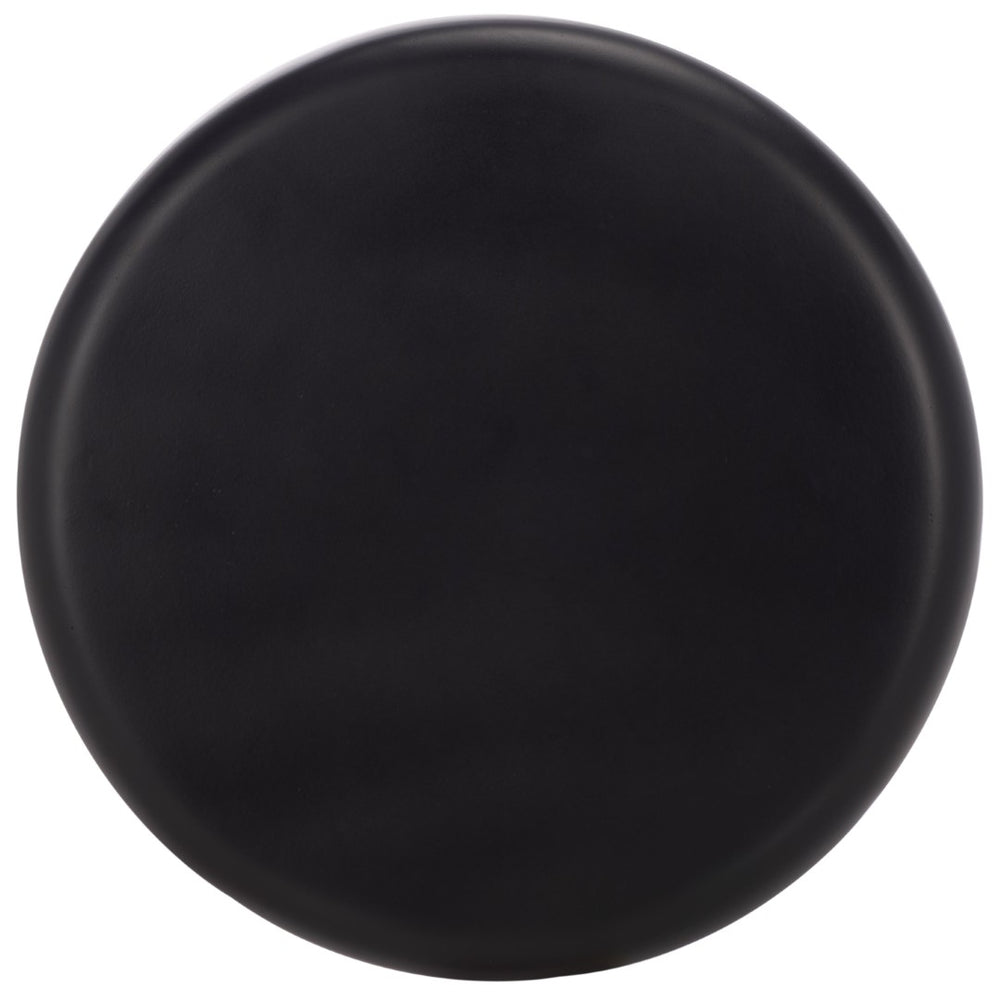 Safavieh ASTRID Low Wide Side Table - Modern Ficonstone Design for Stylish Outdoor Living Spaces and Gardens Black PAT1538A