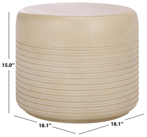 Safavieh Astrid Low Wide Side Table – Stylish Ficonstone Outdoor Furniture For Elegant Living Spaces Beige  Pat1538b