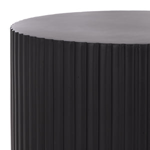 Safavieh Napa Side Table – Elegant Ficonstone Outdoor Furniture For Stylish And Durable Patio Living Spaces Black  Pat1539a