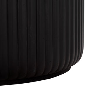 Safavieh Napa Contemporary Outdoor Side Table - Elegant Ficonstone Design For Stylish And Durable Spaces Black  Pat1540a