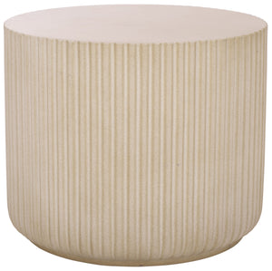Safavieh Napa Contemporary Outdoor Side Table - Elegant Ficonstone Design For Stylish And Durable Spaces Beige  Pat1540b