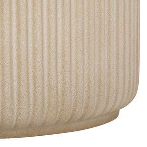 Safavieh Napa Contemporary Outdoor Side Table - Elegant Ficonstone Design For Stylish And Durable Spaces Beige  Pat1540b