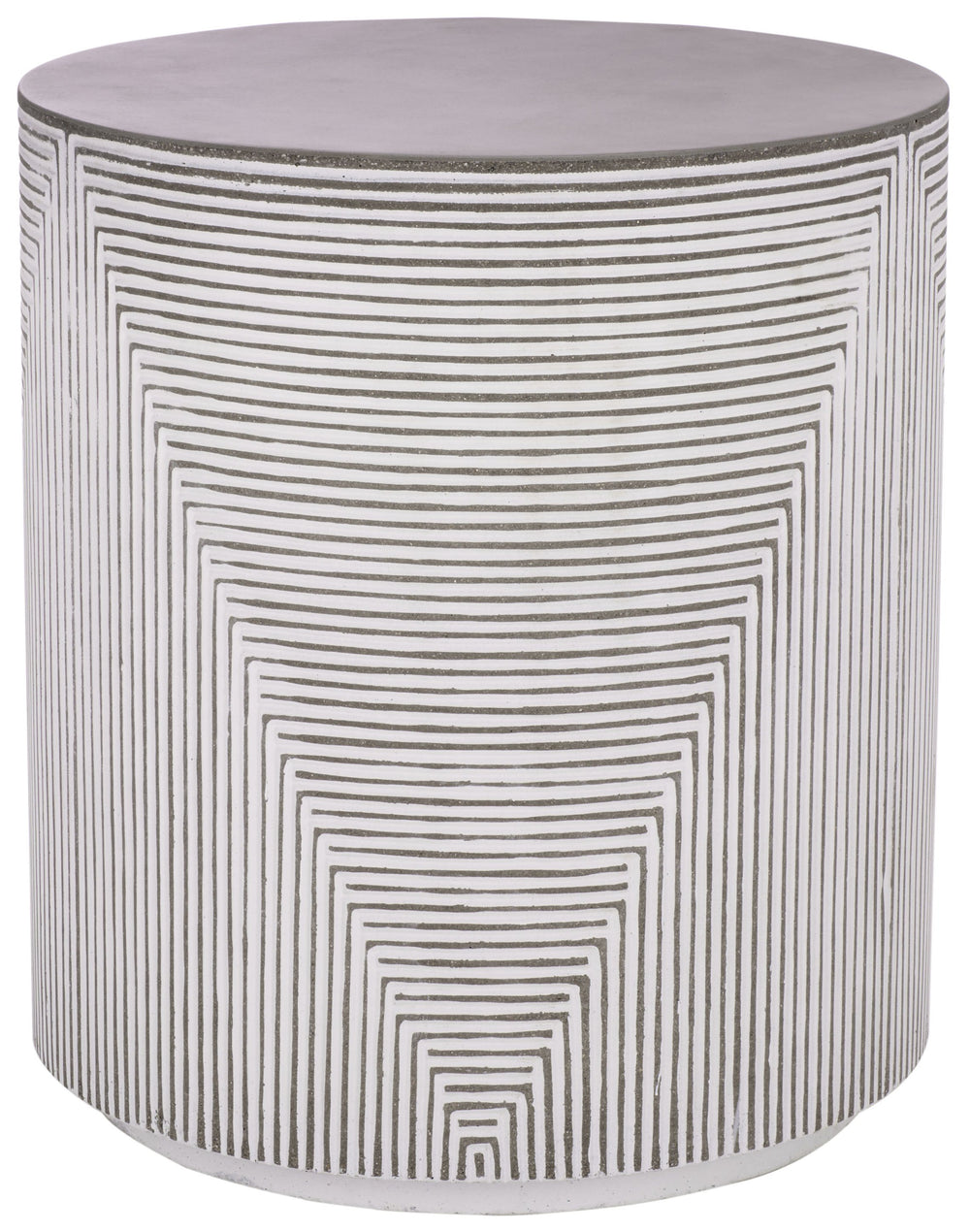 Safavieh Verona Side Table - Elegant White & Grey Ficonstone Outdoor Furniture For Stylish Patios & Gardens White ,Grey  Pat1541a