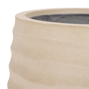 Safavieh Marta Planter Pot - Elegant Black Ficonstone Design For Gardens And Patios, Timeless Appeal Beige Ficonstone Pat1542b