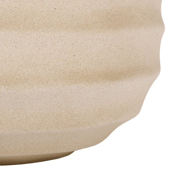 Safavieh Marta Planter Pot - Elegant Black Ficonstone Design For Gardens And Patios, Timeless Appeal Beige Ficonstone Pat1542b