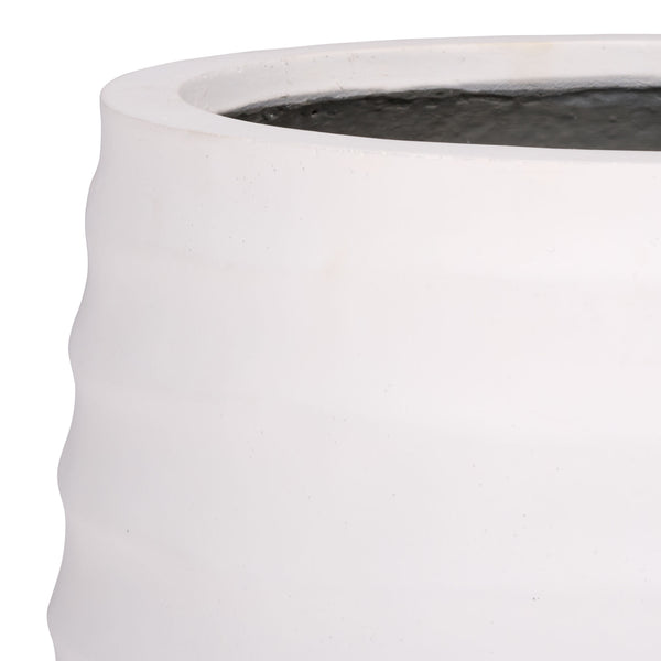 Safavieh Marta Planter Pot - Elegant Black Ficonstone Design For Gardens And Patios, Timeless Appeal White Ficonstone Pat1542c