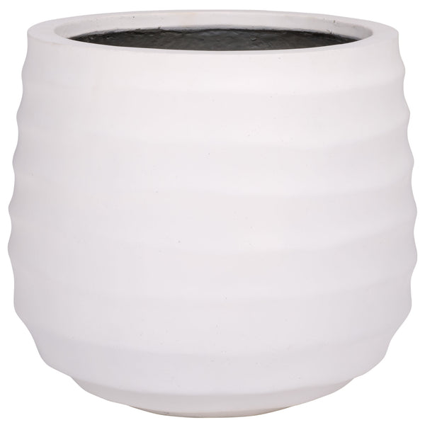 Safavieh Marta Planter Pot - Elegant Black Ficonstone Design For Gardens And Patios, Timeless Appeal White Ficonstone Pat1542c