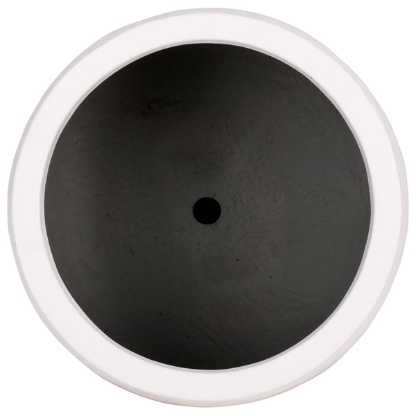 Safavieh Marta Planter Pot - Elegant Black Ficonstone Design For Gardens And Patios, Timeless Appeal White Ficonstone Pat1542c