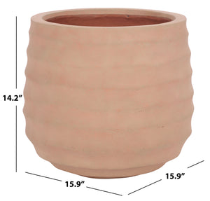 Safavieh Marta Planter Pot - Elegant Black Ficonstone Design For Gardens And Patios, Timeless Appeal Terracotta Ficonstone Pat1542d