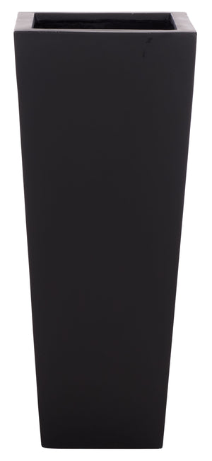 Safavieh Paloma Planter - Contemporary Black Ficonstone Planter For Elegant Outdoor Spaces And Gardens Black Ficonstone Pat1543a