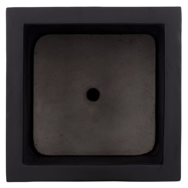 Safavieh Paloma Planter - Contemporary Black Ficonstone Planter For Elegant Outdoor Spaces And Gardens Black Ficonstone Pat1543a