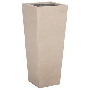 Safavieh Paloma Planter - Contemporary Black Ficonstone Planter For Elegant Outdoor Spaces And Gardens Beige Ficonstone Pat1543b