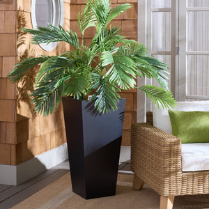Paloma Large Planter Pedestal – Sculptural Ficonstone Outdoor Vase, Weather-Resistant Modern Garden Accent