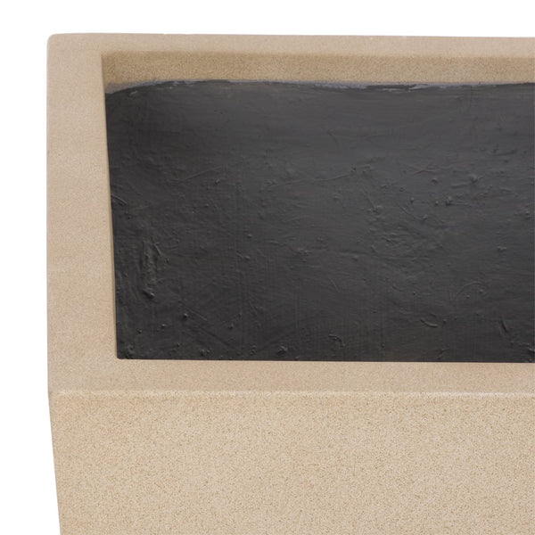 Paloma Large Planter Pedestal – Sculptural Ficonstone Outdoor Vase, Weather-Resistant Modern Garden Accent