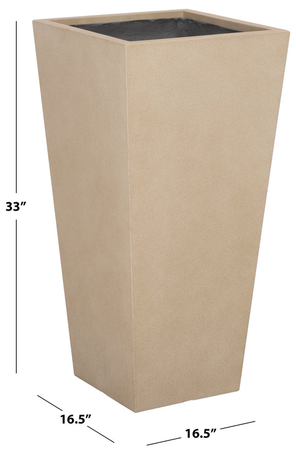 Paloma Large Planter Pedestal – Sculptural Ficonstone Outdoor Vase, Weather-Resistant Modern Garden Accent