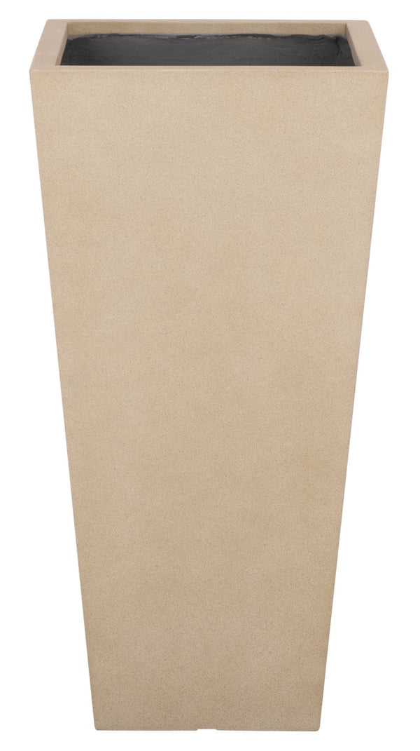 Paloma Large Planter Pedestal – Sculptural Ficonstone Outdoor Vase, Weather-Resistant Modern Garden Accent