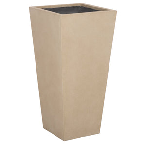 Paloma Large Planter Pedestal – Sculptural Ficonstone Outdoor Vase, Weather-Resistant Modern Garden Accent