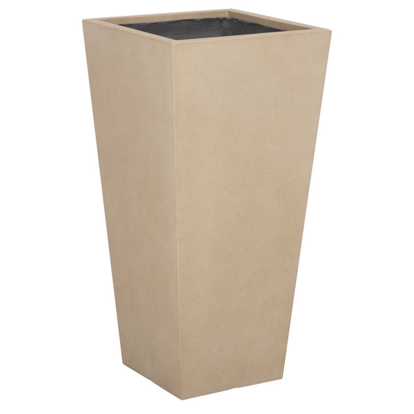 Paloma Large Planter Pedestal – Sculptural Ficonstone Outdoor Vase, Weather-Resistant Modern Garden Accent
