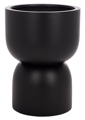 Safavieh Ricco Pedestal Planter In Black - Elevate Your Outdoor Space With Modern Design And Durability Black Ficonstone Pat1546a