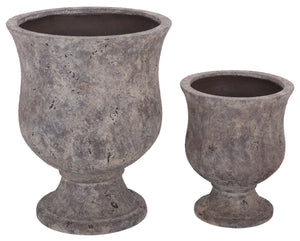 Remy Large Planter Pot With Textured Ficonstone Finish For Indoor/Outdoor Use, Durable Elegant Accent