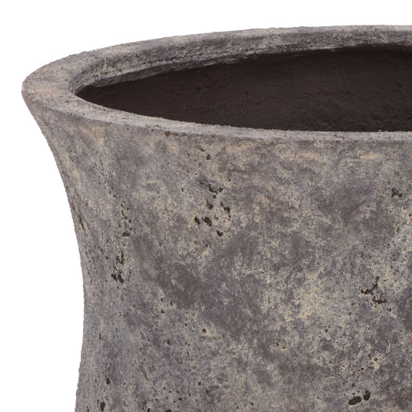 Remy Large Planter Pot With Textured Ficonstone Finish For Indoor/Outdoor Use, Durable Elegant Accent