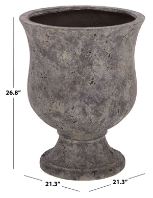 Remy Large Planter Pot With Textured Ficonstone Finish For Indoor/Outdoor Use, Durable Elegant Accent
