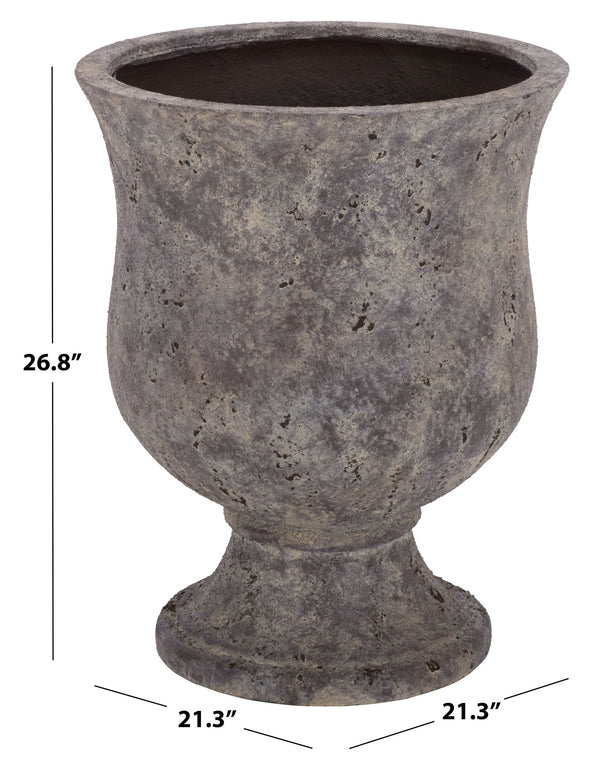 Remy Large Planter Pot With Textured Ficonstone Finish For Indoor/Outdoor Use, Durable Elegant Accent