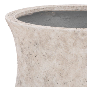 Remy Large Planter Pot With Textured Ficonstone Finish For Indoor/Outdoor Use, Durable Elegant Accent