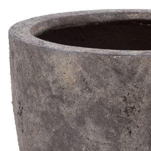 Ella Ficonstone Planter Pot With Timeless Aged Finish, Tapered Silhouette For Indoor & Outdoor Spaces