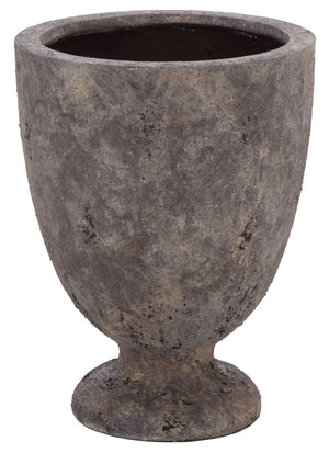 Ella Ficonstone Planter Pot With Timeless Aged Finish, Tapered Silhouette For Indoor & Outdoor Spaces