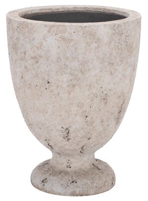 Ella Ficonstone Planter Pot With Timeless Aged Finish, Tapered Silhouette For Indoor & Outdoor Spaces