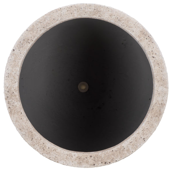Ella Ficonstone Planter Pot With Timeless Aged Finish, Tapered Silhouette For Indoor & Outdoor Spaces