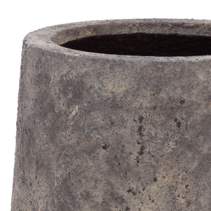 Stark Planter Pot In Ficonstone Finish — Durable Weather-Resistant Tapered Outdoor Indoor Vessel