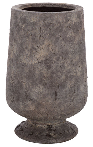 Stark Planter Pot In Ficonstone Finish — Durable Weather-Resistant Tapered Outdoor Indoor Vessel