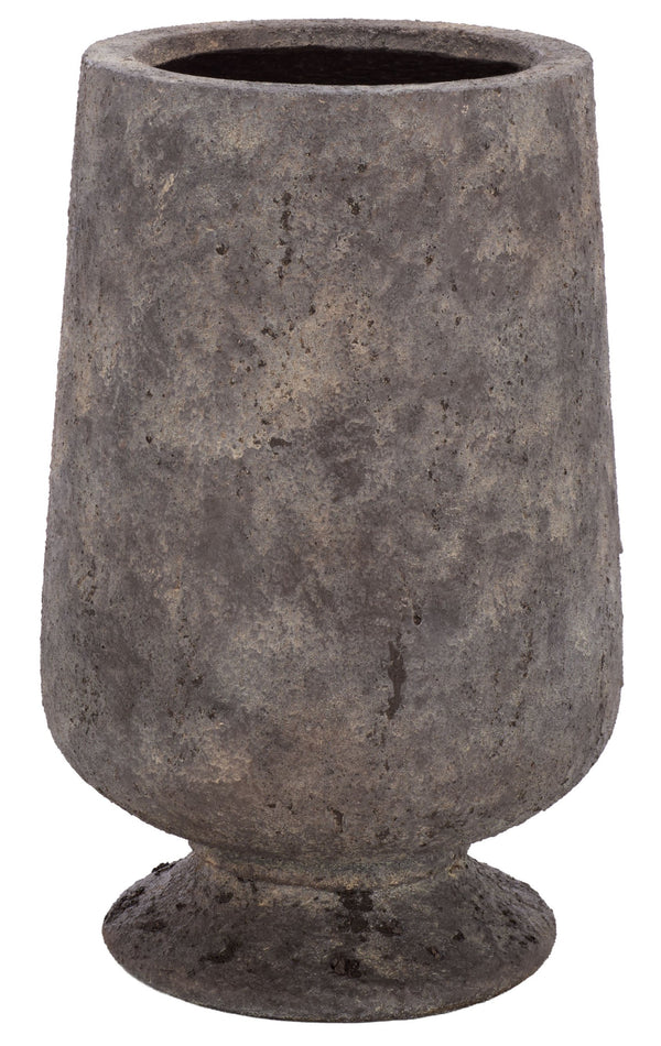 Stark Planter Pot In Ficonstone Finish — Durable Weather-Resistant Tapered Outdoor Indoor Vessel