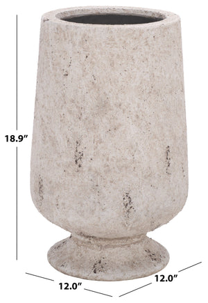 Stark Planter Pot In Ficonstone Finish — Durable Weather-Resistant Tapered Outdoor Indoor Vessel