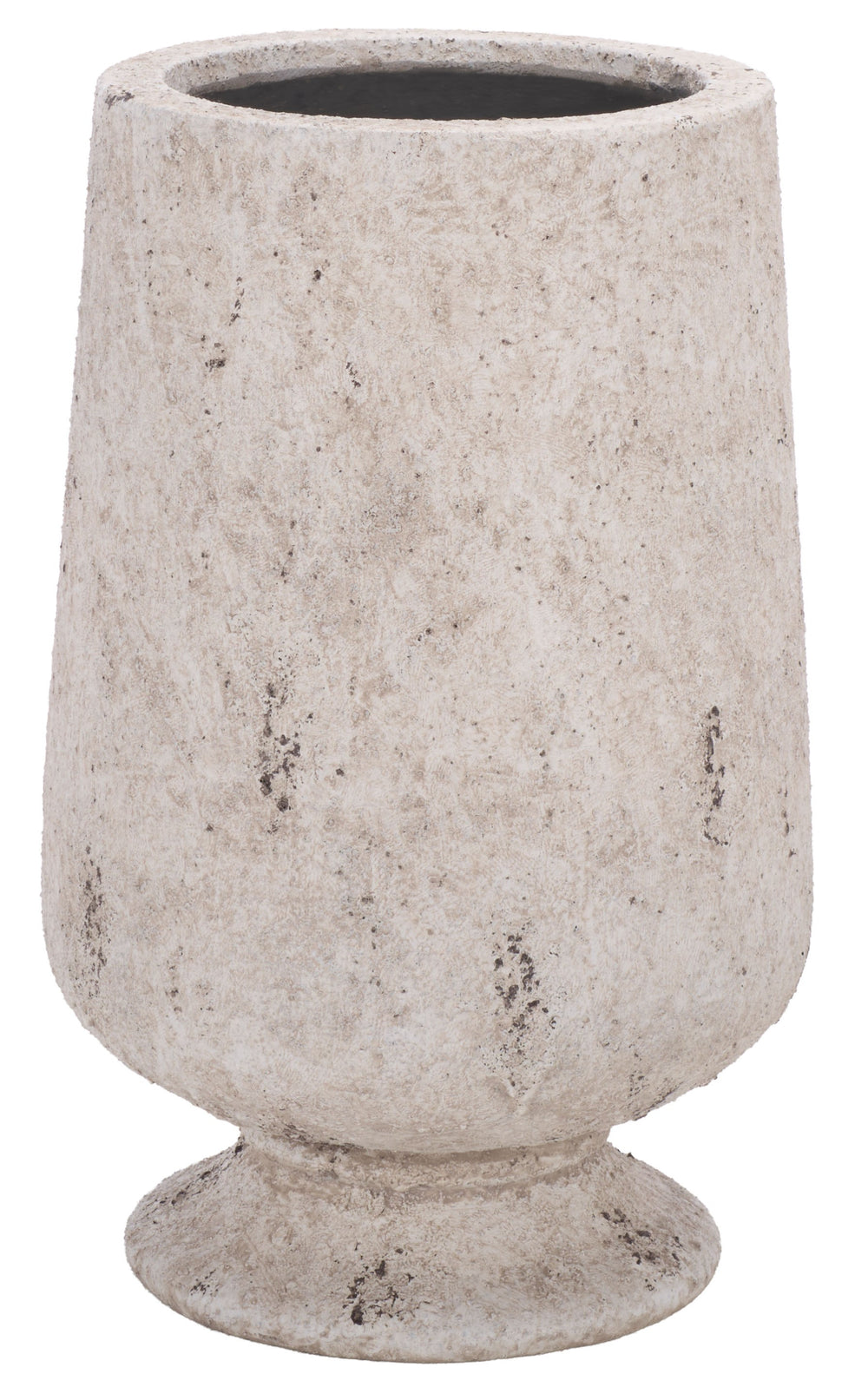 Stark Planter Pot In Ficonstone Finish — Durable Weather-Resistant Tapered Outdoor Indoor Vessel